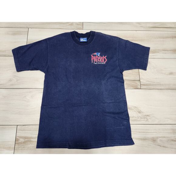 Vtg New England Patriots T Shirt Mens L 90s Embroidered Logo Graphic Pro Player - Picture 1 of 4